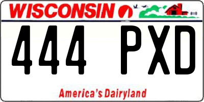 WI license plate 444PXD
