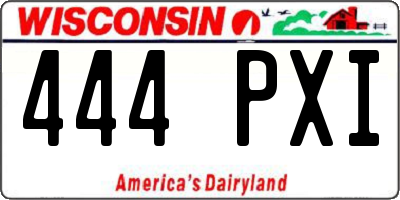 WI license plate 444PXI