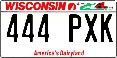 WI license plate 444PXK