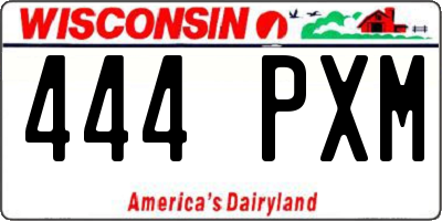 WI license plate 444PXM