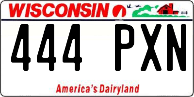WI license plate 444PXN