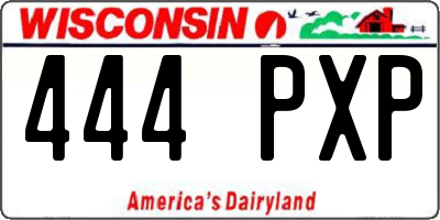 WI license plate 444PXP