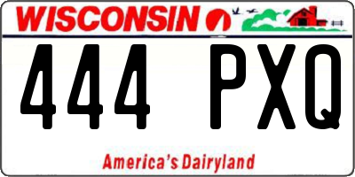 WI license plate 444PXQ