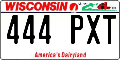 WI license plate 444PXT