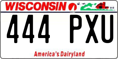 WI license plate 444PXU