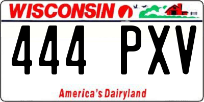 WI license plate 444PXV