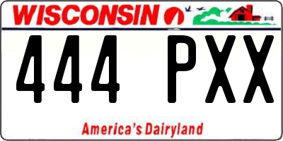 WI license plate 444PXX