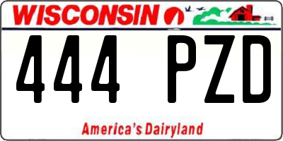 WI license plate 444PZD