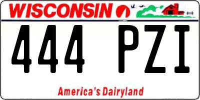 WI license plate 444PZI