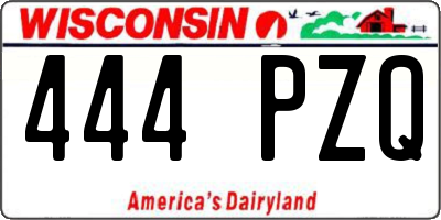 WI license plate 444PZQ