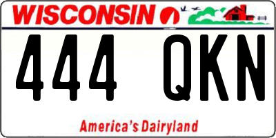 WI license plate 444QKN