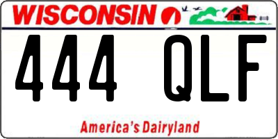 WI license plate 444QLF