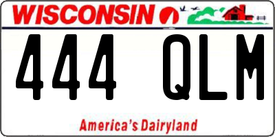 WI license plate 444QLM