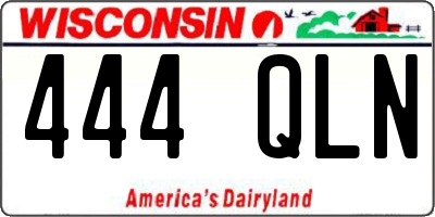WI license plate 444QLN