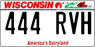 WI license plate 444RVH