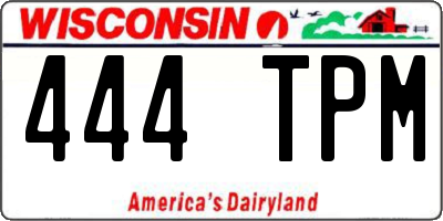 WI license plate 444TPM
