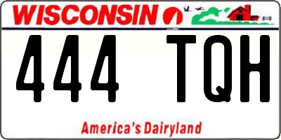 WI license plate 444TQH