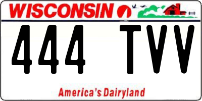 WI license plate 444TVV