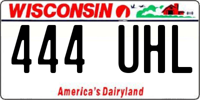WI license plate 444UHL