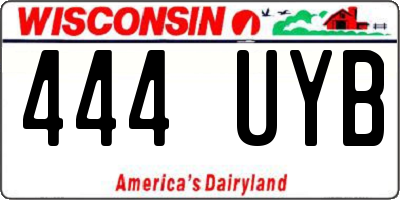 WI license plate 444UYB