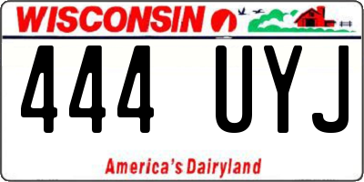 WI license plate 444UYJ