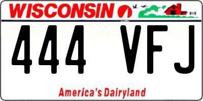 WI license plate 444VFJ
