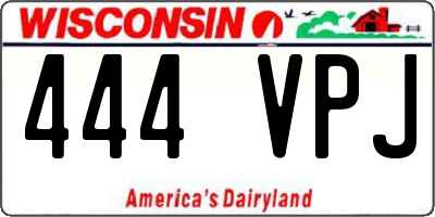 WI license plate 444VPJ