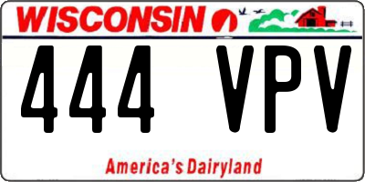 WI license plate 444VPV