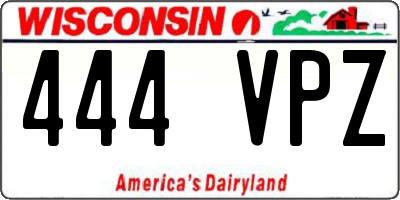 WI license plate 444VPZ
