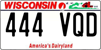 WI license plate 444VQD