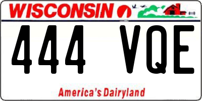 WI license plate 444VQE