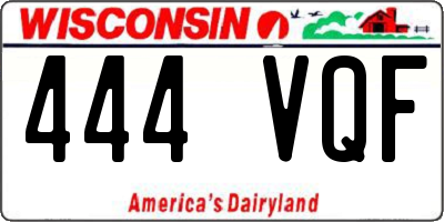 WI license plate 444VQF