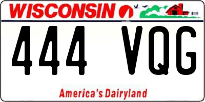 WI license plate 444VQG