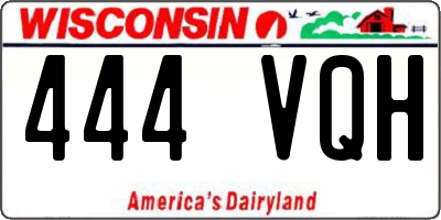 WI license plate 444VQH