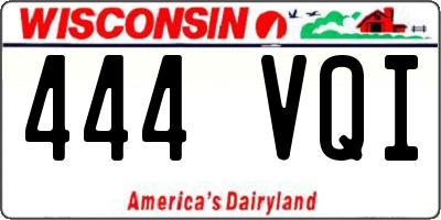 WI license plate 444VQI
