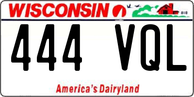 WI license plate 444VQL
