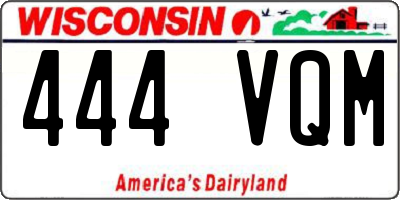 WI license plate 444VQM