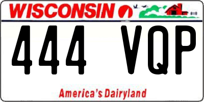 WI license plate 444VQP