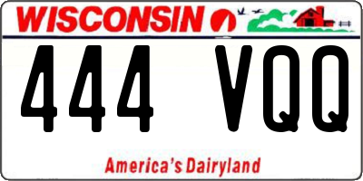 WI license plate 444VQQ