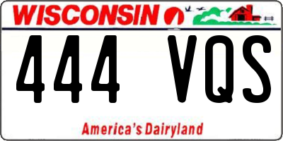 WI license plate 444VQS