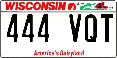 WI license plate 444VQT