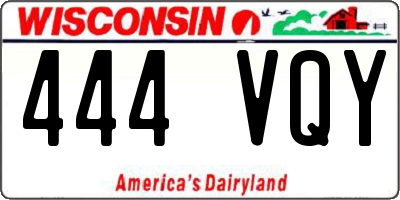 WI license plate 444VQY