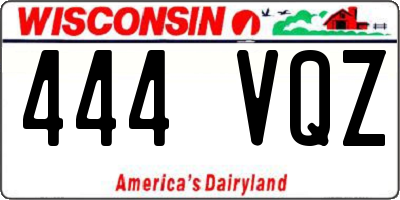 WI license plate 444VQZ