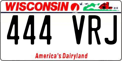 WI license plate 444VRJ