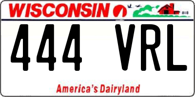 WI license plate 444VRL