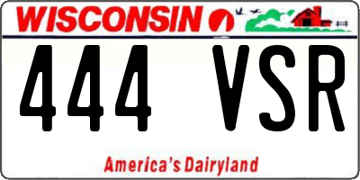 WI license plate 444VSR