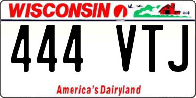 WI license plate 444VTJ