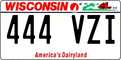 WI license plate 444VZI