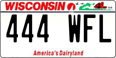 WI license plate 444WFL