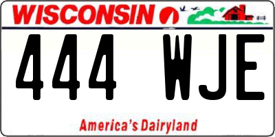WI license plate 444WJE